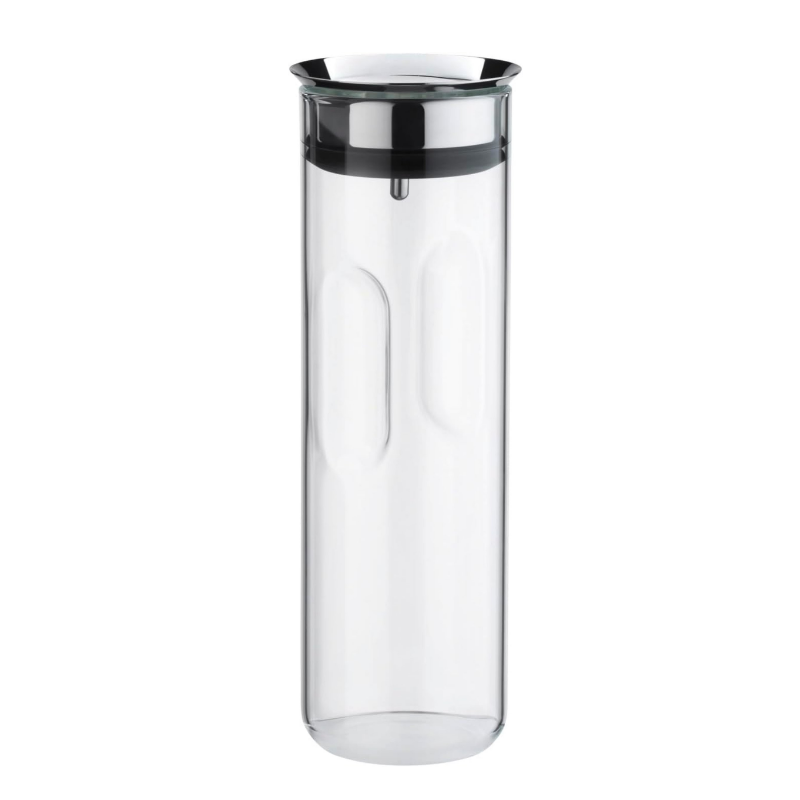 WMF Motion Water Carafe – 1.25L Glass Carafe with Silicone Lid