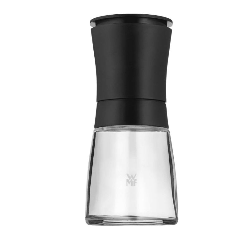 WMF Trend Salt & Pepper Mill – 14 cm with Glass & Black Plastic Body