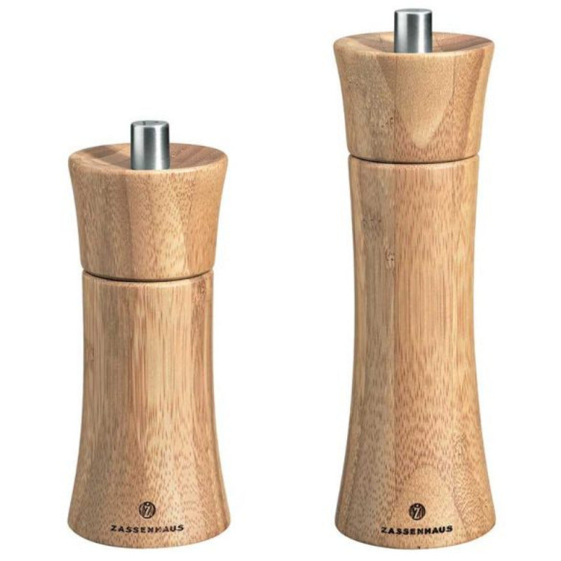 ZASSENHAUS Frankfurt Pepper Mill – 18 cm Beech Wood | Infinitely Adjustable Ceramic Grinder