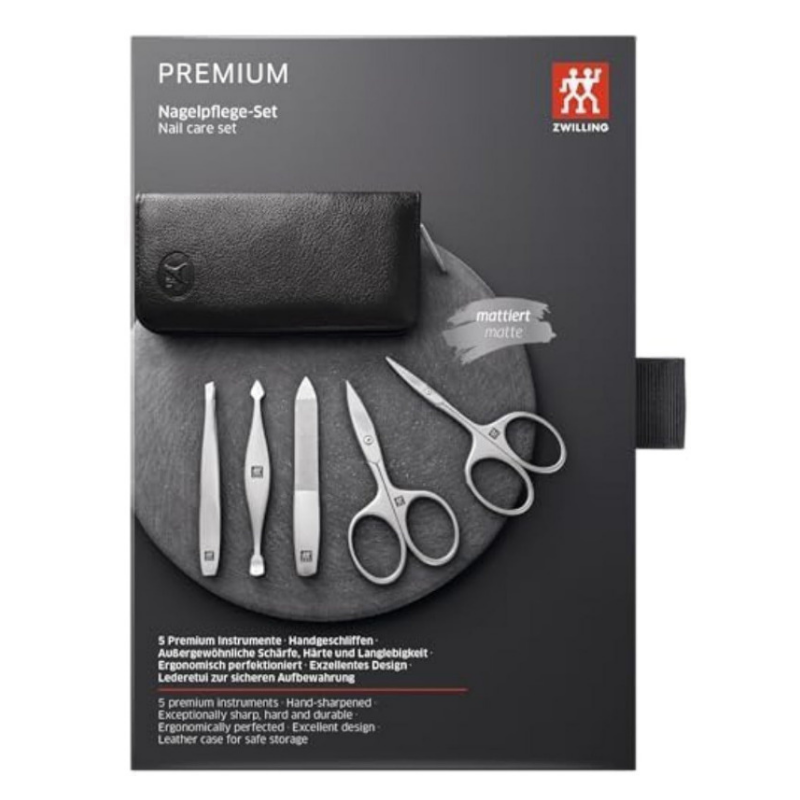 ZWILLING Premium Manicure Set – 5-Piece with Yak Leather Case