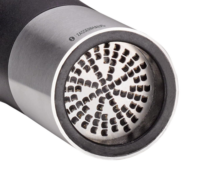 ZASSENHAUS Spice Mill Duo | Nutmeg & Chili Grinder | Stainless Steel & Plastic | Black-Silv
