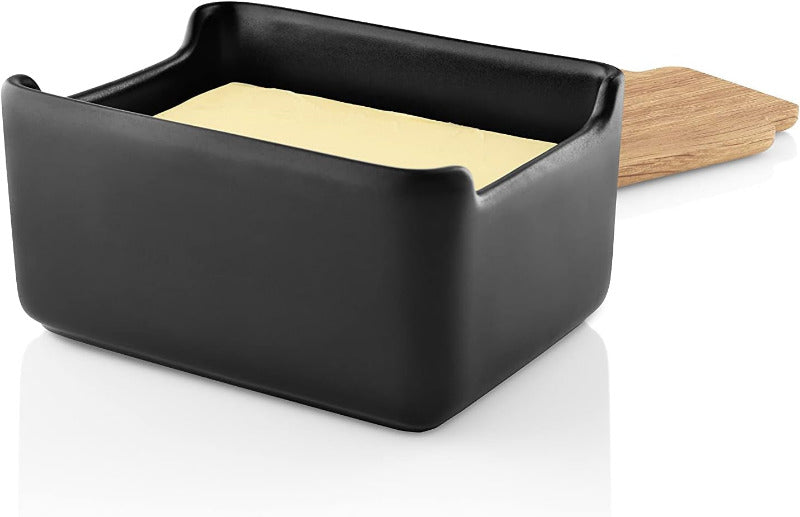 EVA SOLO Nordic Kitchen Butter Dish – Black with Oak Lid