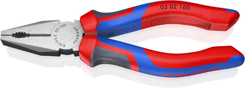 KNIPEX 03 02 180 Combination Pliers – 180 mm | Cuts Copper & Steel Wire, Grips Flat & Round Material