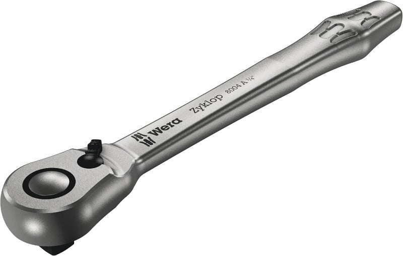 Wera 05004004001 8004 a Zyklop Metal-Knarre Mit Umschalthebel Mit 1/4Zoll-Antrieb, 1/4 Zoll X 141.0 Mm