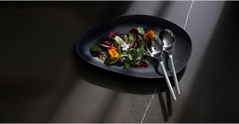 WMF Nuova Salad Serving Set 25 cm Small Serving Spoon & Fork