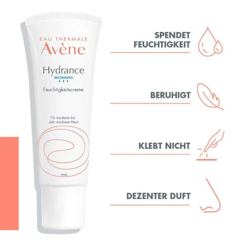 AVENE Hydrance Rich Hydrating Cream Intense Moisture for Dry and Sensitive Skin