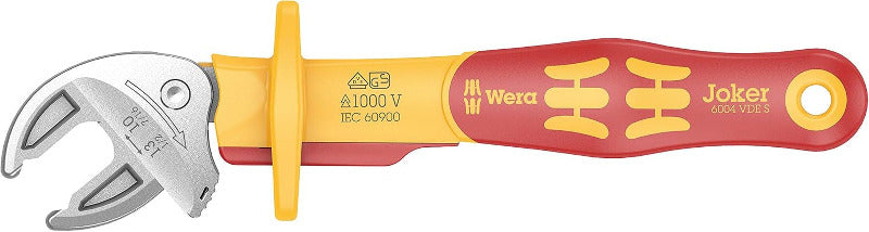 Wera 05020170001 6004 Joker VDE 4 Set 1, Vde-Isolierter Selbstjustierender Maulschlüssel-Satz, 4-Teilig