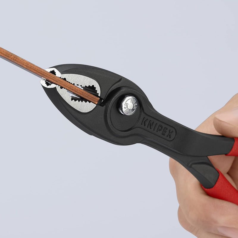 KNIPEX TwinGrip Pliers – Front & Side Gripping | 200mm | Non-Slip Grip, Grey Atramentized | 82 01 200 SB