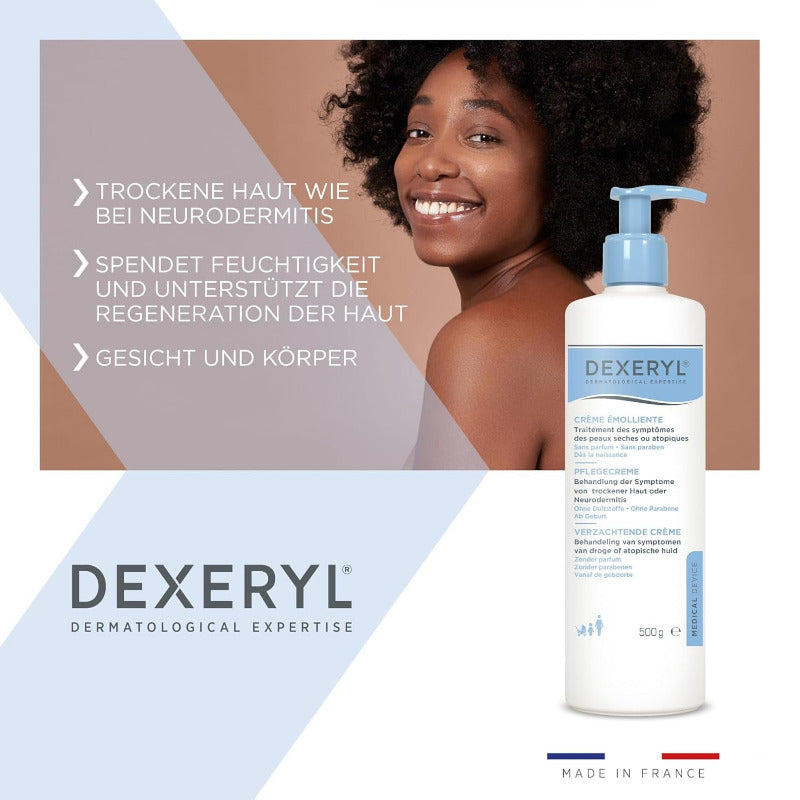Dexeryl Creme 500G: Pflege Und Schutz Für Trockene Haut Insbesondere Bei Verschiedenen Hauterkrankungen Wie Neurodermitis. Parfümfrei Und Ohne Parabene