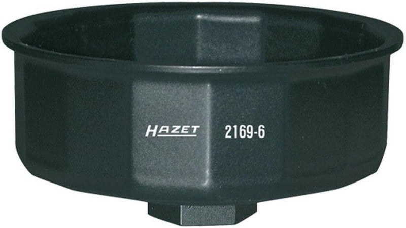 HAZET Ölfilterschlüssel 2169 I Passend Für Verschiedene Ölfilter Mit Einem Durchmesser Von 82 Mm, Antrieb: Außensechskant 3⁄8 Zoll I Betätigung Von Ölfiltern Und Ölfilter-Gehäusedeckeln