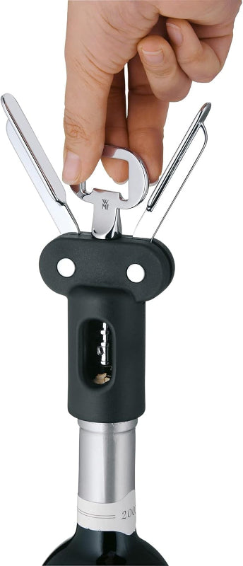 WMF Clever&More Corkscrew Wine Opener – 20 cm With Foil Cutter and Bottle Opener