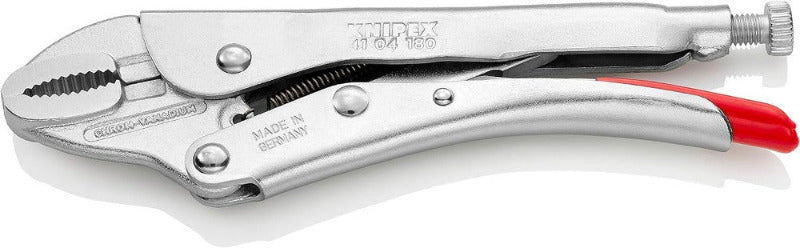 KNIPEX 41 04 180 Grip Pliers – 180mm, Chrome-Plated Steel, Silver Finish