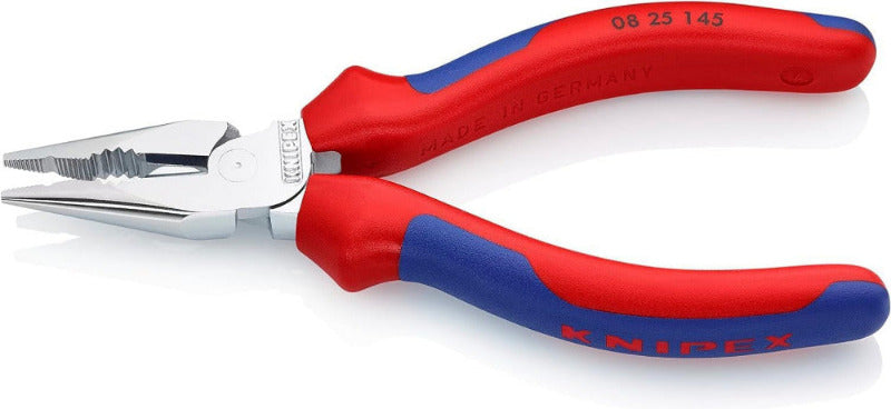 KNIPEX 08 25 145 SB Needle Nose Combination Pliers – 145mm with Comfort Grips & Chrome Finish