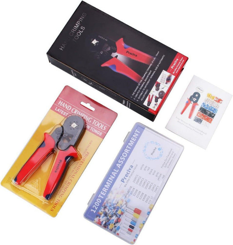 PRECIVA Ferrule Crimping Tool Kit – 1200 Insulated Ferrules (0.25–10 mm²)
