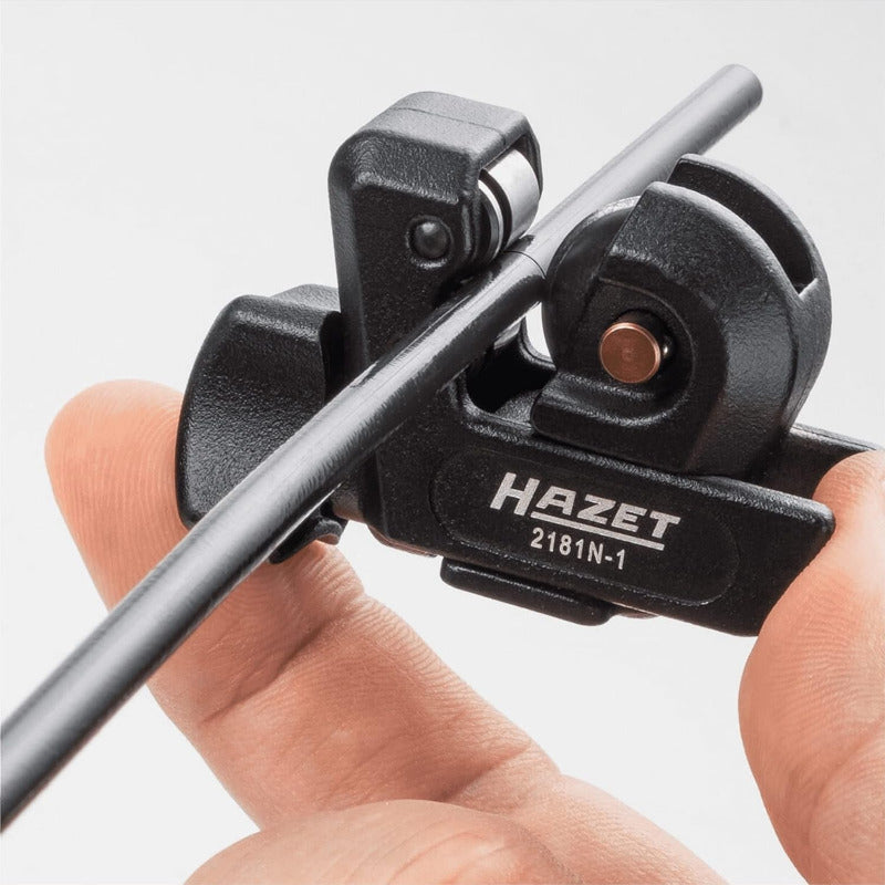 HAZET Klein-Rohrabschneiider 2181N-1 Mit Instant Change System (ICS) I Ergonomischer Drehknauf Für E Handhabung - Zum Schneiden Von Aluminium, Kupfer Und Dünnwandigen Metallrohren