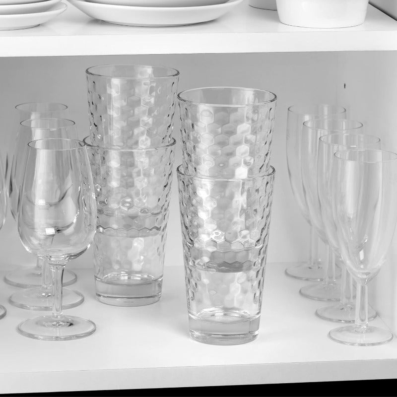 WMF Coffeetime Long Drink Glasses Set – 4-Piece, 275 ml Heat-Resistant Crystal Glass