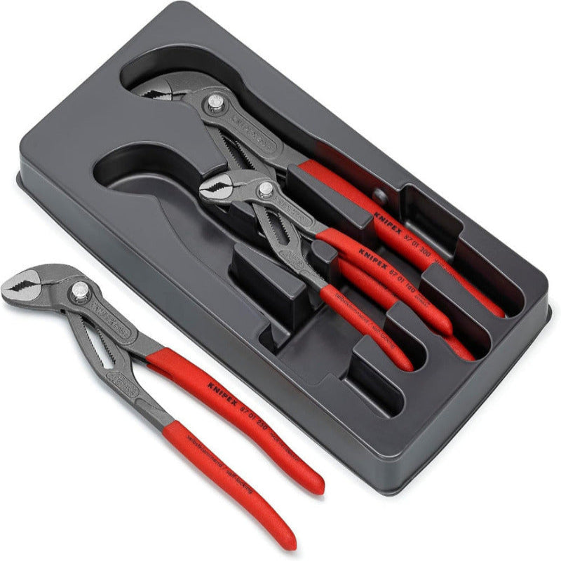 KNIPEX Cobra® 3-Piece Water Pump Pliers Set – Self-Locking, Adjustable, Durable (150mm to 300mm)