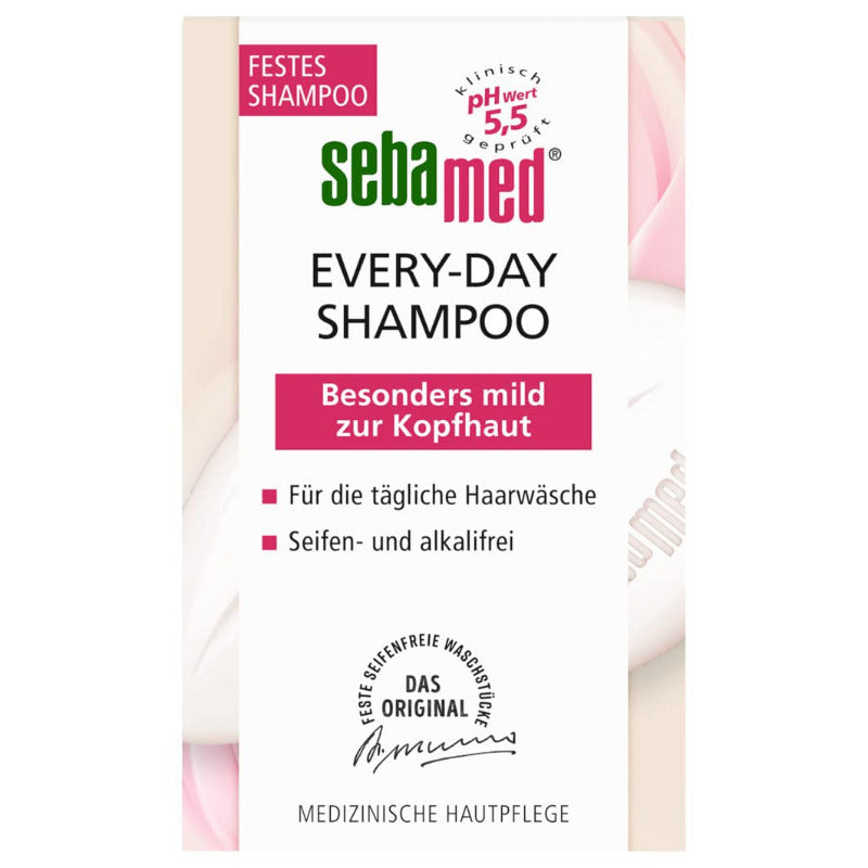 SEBAMED Every-Day Solid Shampoo Bar 80g - Gentle Daily Hair Cleanser