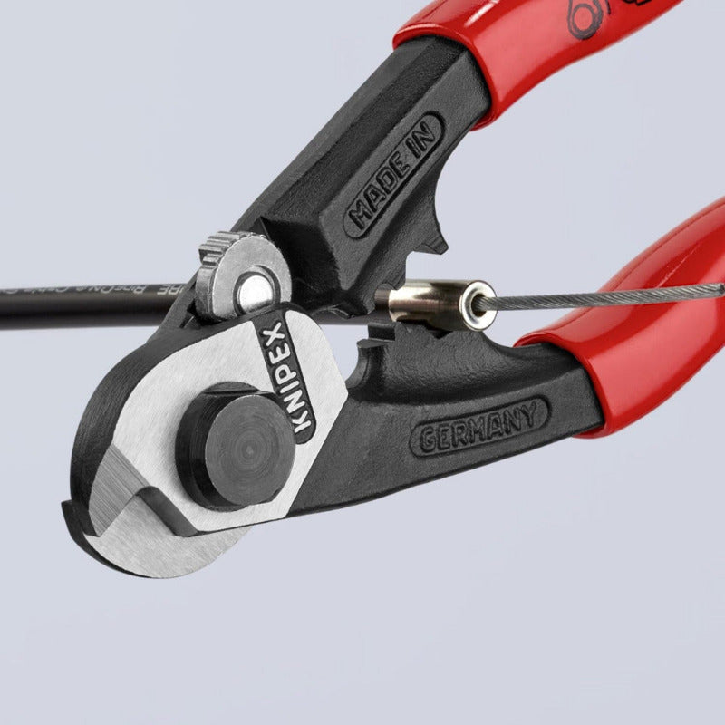 KNIPEX Wire Rope Cutter 190mm – Forged, PVC-Coated | 95 61 190