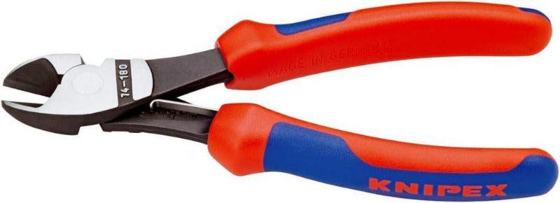 KNIPEX High-Leverage Diagonal Cutter – 180 mm | Chrome Vanadium Steel | 74 12 180