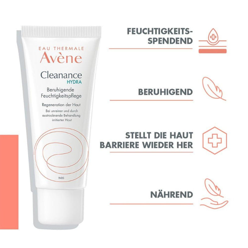 AVENE Cleanance Hydra Soothing Moisturiser - 40ml Emulsion