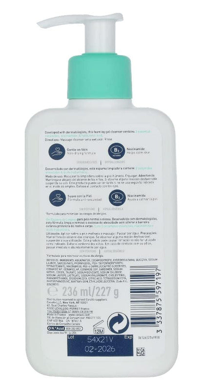 Cerave Gel Gesicht & Körper Schäumendes Reinigungsgel