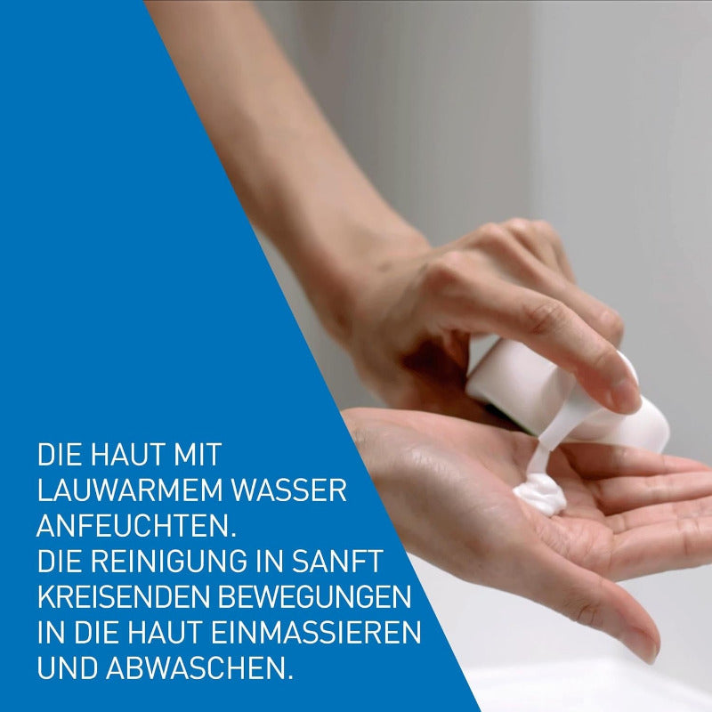 Cerave Creme-Zu-Schaum Reinigung, Feuchtigkeitsspendende Reinigungscreme, Für Normale Bis Trockene Haut, Entfernt Schmutz Und Make-Up, Mit Hyaluron Und Ceramiden, 236 Ml