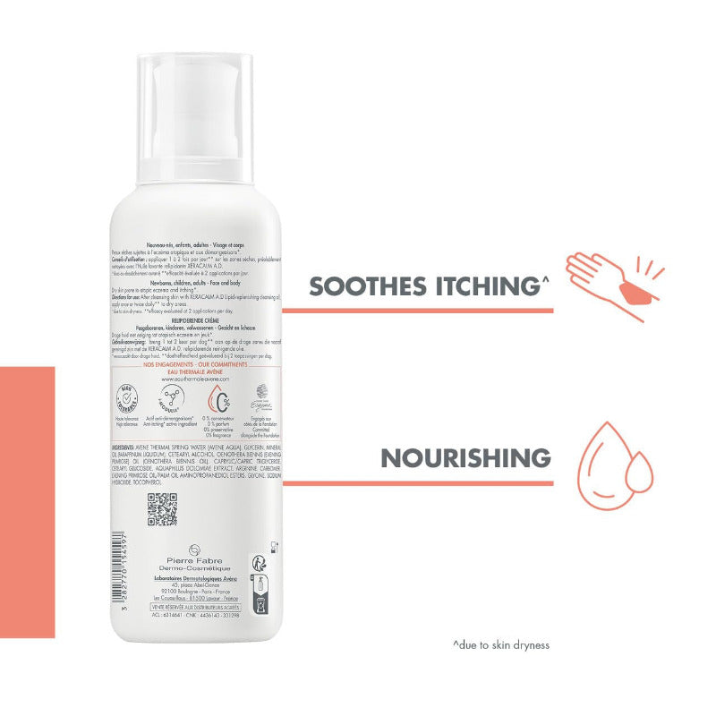 AVÈNE XeraCalm A.D Lipid-Replenishing Cream 400ml