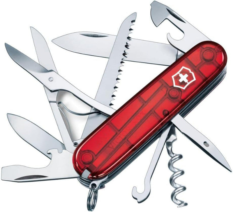 Victorinox Schweizer Taschenmesser Huntsman, Multitool, Swiss Army Knife Mit 15 Funktionen, Klinge, Korkenzieher, Dosenöffner