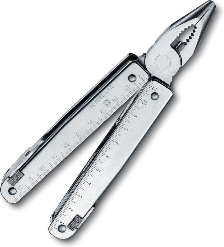 VICTORINOX Swisstool X Plus Ratchet in Nylon-Etui (38 Functions, Scissors, Wood Saw)