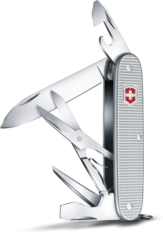 Victorinox Pioneer X Swiss Army Knife – Silver Multitool with 9 Functions