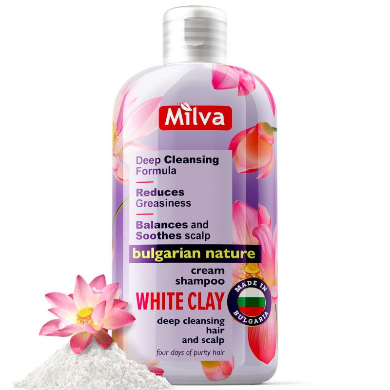 MILVA White Kaolin Clay Shampoo – 500ml