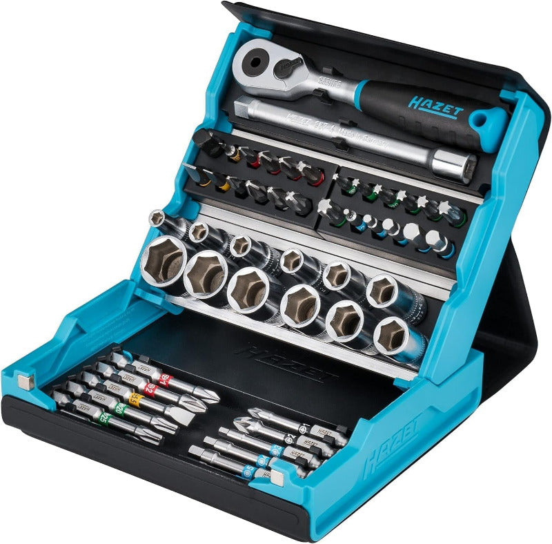 HAZET 2200SC-1 SmartCase Bit Set – 69-Piece, 1/4" Drive for Hand Operation