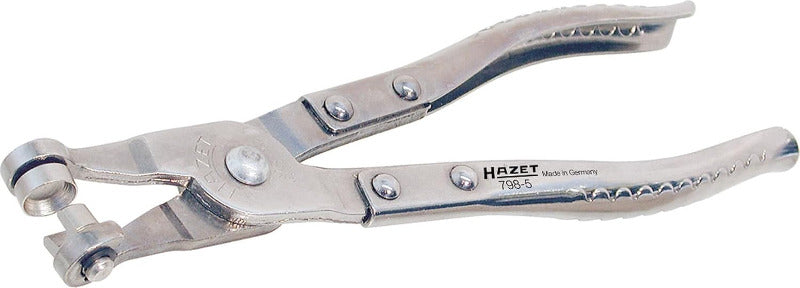 HAZET Schlauchschellen-Zange 798-5 I Drehbare Backen I Perfekt Für Federbandschellen an VW, AUDI, OPEL, UVM.