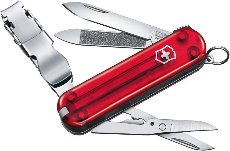 Victorinox Nail Clip 580 – Swiss Army Multitool with 8 Functions | Manicure & Pedicure Tool in Red