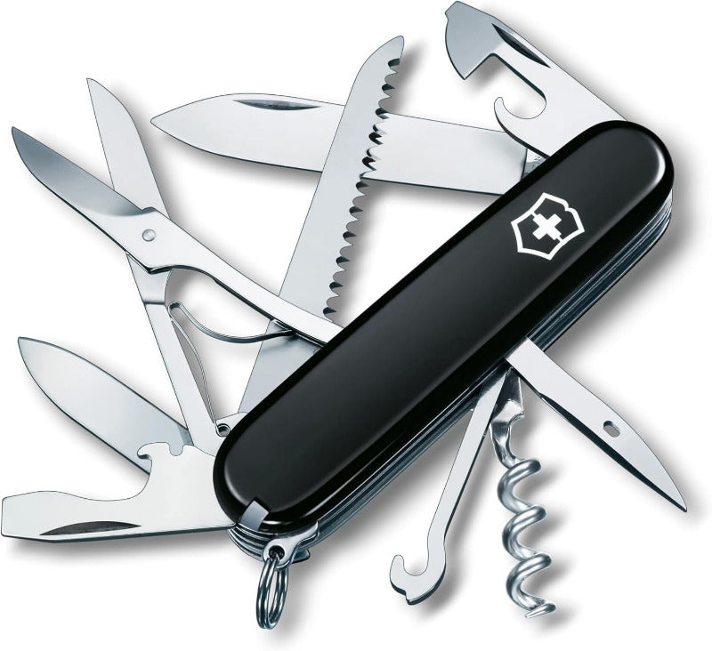Victorinox Schweizer Taschenmesser Huntsman, Multitool, Swiss Army Knife Mit 15 Funktionen, Klinge, Korkenzieher, Dosenöffner