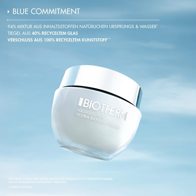 Biotherm Aquasource Hydra Barrier Cream, Feuchtigkeitsspendende Gesichtscreme Für Damen Zur Stärkung Der Hautbarriere, Mit Biotech Plankton, Bio-Ceramiden Und Hyaluronsäure, 50 Ml