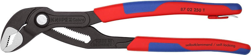 KNIPEX Cobra® High‑Tech Water Pump Pliers – 250 mm (87 02 250 T)
