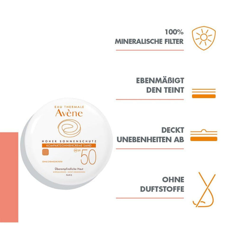 AVENE Compact Sun Cream SPF 50 – Sand
