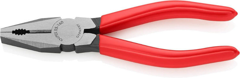KNIPEX 03 02 180 Combination Pliers – 180 mm | Cuts Copper & Steel Wire, Grips Flat & Round Material