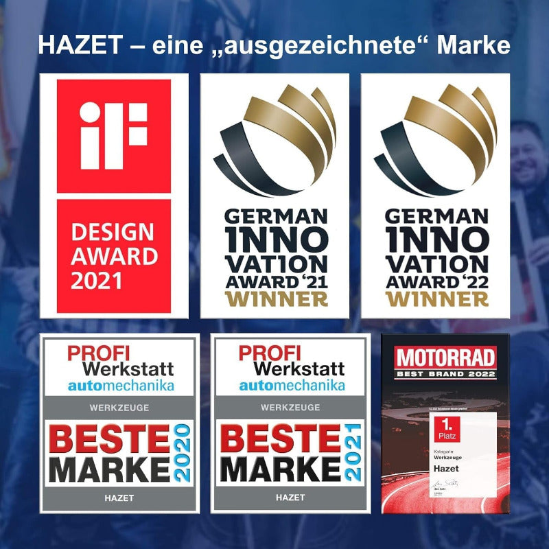 HAZET Steckschlüssel-Satz 903SPC/3 I 12,5 Mm Vierkantantrieb (1/2 Zoll), 17-21 Mm Schlüsselweite, Mit Kunststoffhülse I Materialschonende Radmontage Bei Reifen Mit Alu-Felgen