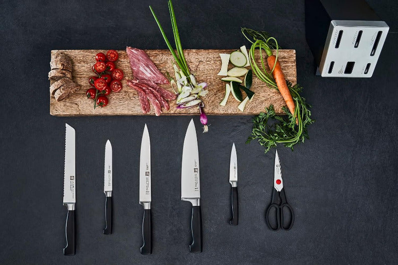 ZWILLING Four Star Self-Sharpening Knife Block, 7-Piece Set – Made in Germany