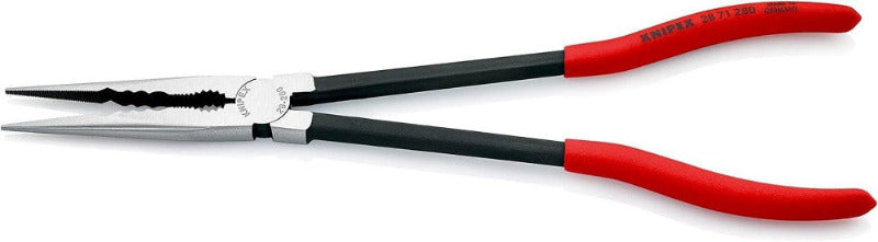 KNIPEX 28 71 280 Mounting Pliers with Transverse Profiles – 280 mm | Black Atramentized with Plastic-Coated Grips