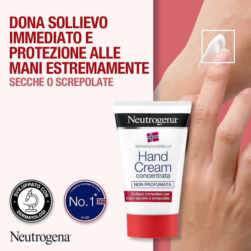 Handcreme Crema per Le Mani Idratante Protettiva Senza Profumo 75 Ml