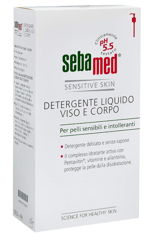 SEBAMED Liquid Face & Body Wash – 1000ml For Sensitive and Intolerant Skin