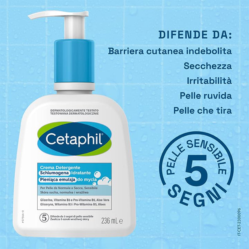 CETAPHIL Foaming Cleanser – Hydrating Face Wash for Sensitive Skin – 236ml