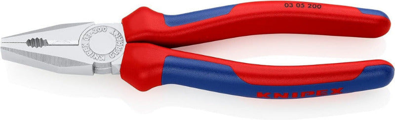 KNIPEX 03 02 180 Combination Pliers – 180 mm | Cuts Copper & Steel Wire, Grips Flat & Round Material