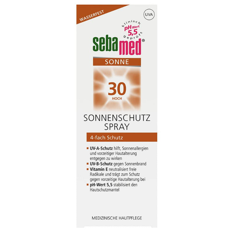 SEBAMED Sunscreen Spray SPF 30 – Daily Water-Resistant Protection with pH 5.5