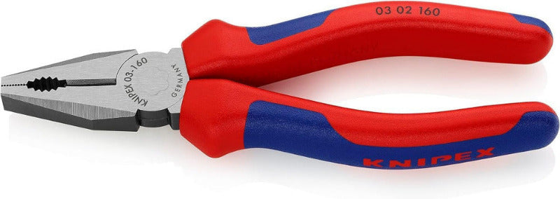 KNIPEX 03 02 180 Combination Pliers – 180 mm | Cuts Copper & Steel Wire, Grips Flat & Round Material