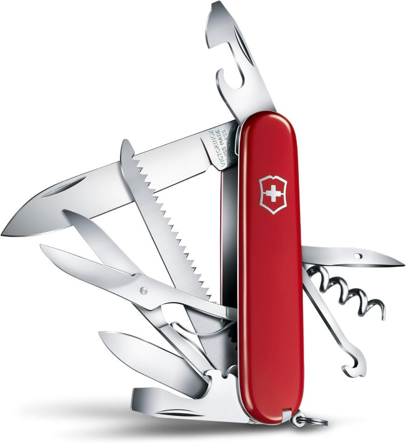Victorinox Schweizer Taschenmesser Huntsman, Multitool, Swiss Army Knife Mit 15 Funktionen, Klinge, Korkenzieher, Dosenöffner